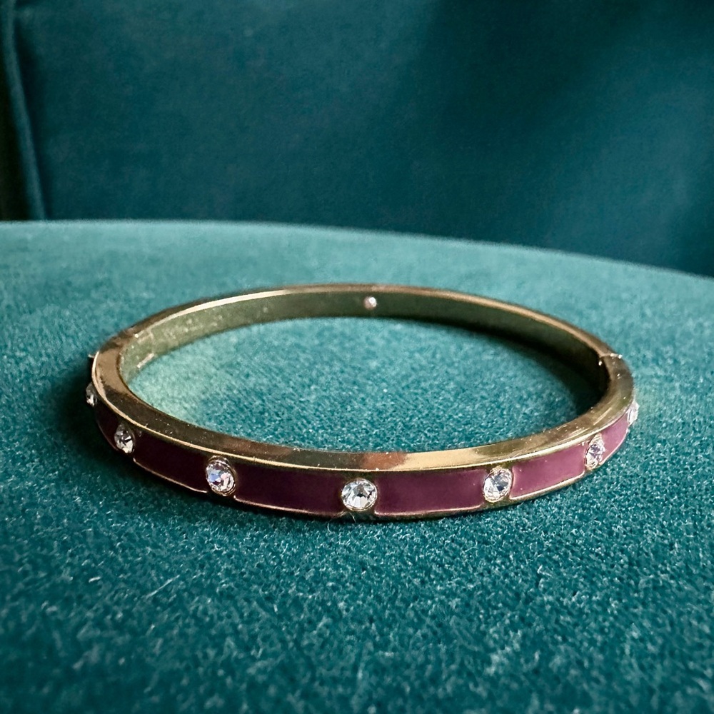 Kate Spade Set in Stone Enamel Hinged Bangle